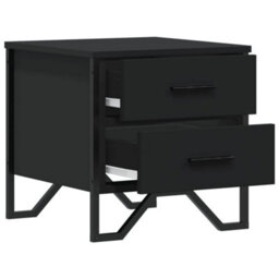 Berkfield Bedside Cabinets 2 Pcs Black 40X41X40 Cm Engineered Wood - thumbnail 6
