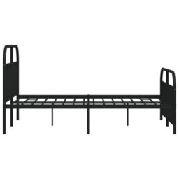 Berkfield Metal Bed Frame With Headboard And Footboard Black 140X200 Cm - thumbnail 7