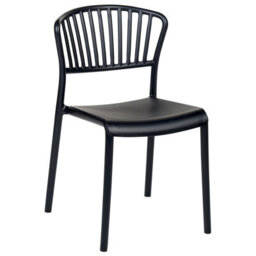 Beliani Set Of 4 Garden Chairs Gela Black - thumbnail 4