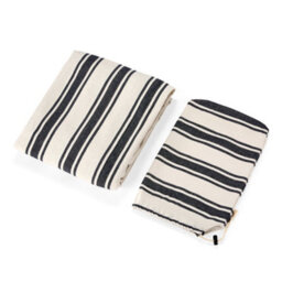 Vonhaus Garden Hammock, 2 Person Striped Hammock With Rope Attachments & Storage Bag, Polycotton Double Hammock, Blue & White - thumbnail 8