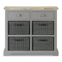 Statement Furniture Florence Sideboard With 2 Drawers And Removable Storage Baskets - Dove Grey