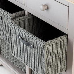 Statement Furniture Florence Sideboard With 2 Drawers And Removable Storage Baskets - Dove Grey - thumbnail 3