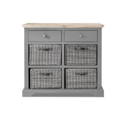 Statement Furniture Florence Sideboard With 2 Drawers And Removable Storage Baskets - Dove Grey - thumbnail 7