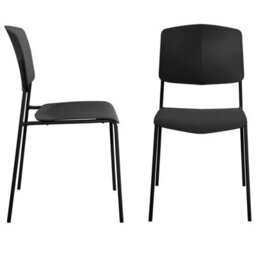 Core Products Aspen White 80Cm Square Table And 4 Academy Black Moulded Plastic Chairs - thumbnail 5