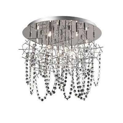 Luminosa Lighting Luminosa Lexi Ceiling 10 Light G4 Polished Chrome/crystal, Not Led/cfl Compatible - image 1