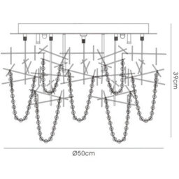 Luminosa Lighting Luminosa Lexi Ceiling 10 Light G4 Polished Chrome/crystal, Not Led/cfl Compatible - thumbnail 4