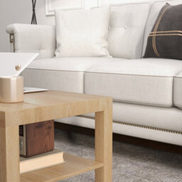 Homcom Coffee Table With Storage Shelf, Rectangular Centre Table, Natural - thumbnail 8