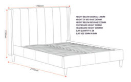 Seconique Amelia 5Ft King Size Bed In Green Velvet Fabric With Elegant Winged Headboard - thumbnail 6