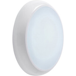 Gloss White Commercial Ip65 Bulkhead Light - 18W Cct Led Module - Slim Profile - thumbnail 4