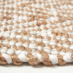 Homescapes Sierra Neutral Diamond Pattern Hemp Chindi Rug, 66 X 200 Cm - thumbnail 4