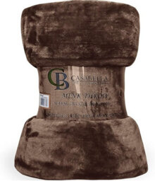 Casabella Deluxe Soft Faux Fur Mink Fleece Throw Blanket