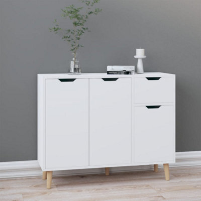 Berkfield Sideboard High Gloss White 90X30X72 Cm Engineered Wood - image 1