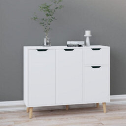 Berkfield Sideboard High Gloss White 90X30X72 Cm Engineered Wood