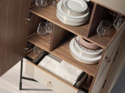 Angel Cerda Elegant High Sideboard In Leather, Walnut, And Black Steel For Modern Homes - thumbnail 4