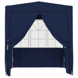 Walplus Professional Party Tent Garden Gazebo Canopy With Side Walls 2.5X2.5 M Blue 90 G/mâ² - thumbnail 2