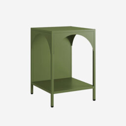 Sweeek - Bedside Table Industrial-Style Steel Soho Khaki Green 35X35X52 Cm
