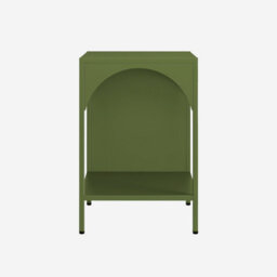 Sweeek - Bedside Table Industrial-Style Steel Soho Khaki Green 35X35X52 Cm - thumbnail 2