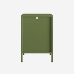 Sweeek - Bedside Table Industrial-Style Steel Soho Khaki Green 35X35X52 Cm - thumbnail 3