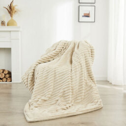 Neo Waffle Shaped Electric Blanket Heated Fleece Overblanket Throw Machine Washable Remote Timer Control Heat Settings - Natural - thumbnail 5