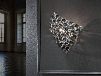 Luminosa Lighting Luminosa Sat 1 Light Crystal Wall Lamp Chrome, G9 - Uk Stock - image 1
