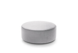 Abakus Direct Chicago Velvet Large Swivel Footstool In Light Grey - thumbnail 2