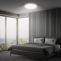 Briloner Slim Led Panel Ceiling Light Beige Living Room Lamp Dimmable Starry Sky Effect Cct 37,5Cm, 22W, 3000Lm - thumbnail 6
