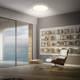 Briloner Slim Led Panel Ceiling Light Beige Living Room Lamp Dimmable Starry Sky Effect Cct 37,5Cm, 22W, 3000Lm - thumbnail 4