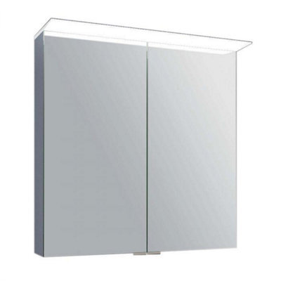 Plum&clay Carmie Led Illuminated Double Mirrored Wall Cabinet (H)715mm (W)600mm - image 1