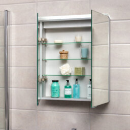 Plum&clay Carmie Led Illuminated Double Mirrored Wall Cabinet (H)715mm (W)600mm - thumbnail 6