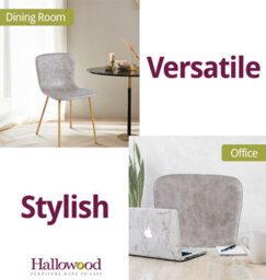 Hallowood Furniture Cullompton Taupe Faux Leather Dining Chair With Oak Effect Legs X2 - thumbnail 7