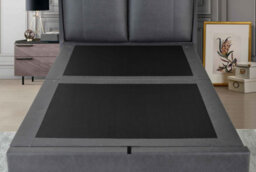 Flintshire Furniture Ashleigh 5Ft Double Pu Pillowback Grey Ottoman Bed - thumbnail 2