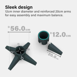 Vivo Christmas Tree Stand With Reservoir Fits Trees Up To 2.3M With Removable Legs - thumbnail 7