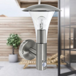 First Choice Lighting Set Of 2 Halo - Stainless Steel Outdoor Ip44 Motion Sensor Wall Lights - thumbnail 5