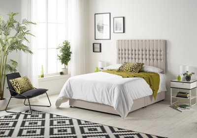 Somnior Beds Somnior Galaxy Plush Silver 4Ft6 Memory Foam Divan Bed With 2 Drawers, Mattress & Headboard - Double - image 1