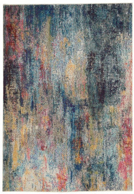 Multicolor Modern Rug, 6mm Thickness Stain-Resistant Abstract Rug, Modern Rug For Bedroom, & Living Room-160Cm X 221Cm - image 1