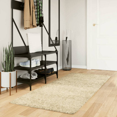 Berkfield Shaggy Rug Pamplona High Pile Modern Gold 80X200 Cm - image 1