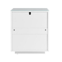 Furniture in Fashion Fresh Tall Bedside Cabinet In White Glass Top And High Gloss - thumbnail 8