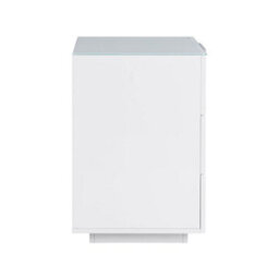 Furniture in Fashion Fresh Tall Bedside Cabinet In White Glass Top And High Gloss - thumbnail 7