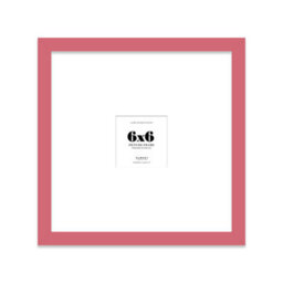 "6X6"" Pink Picture Frame - 6X6"" Square Frame With 2X2"" Mount For 6X6""/2X2"" Pictures Luxurious Style Gallery Wall, 1 Pack" - thumbnail 1