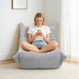 Large Bean Bag Chair Reading Fireside Sofa Lazy Floor Sofa Couch For Living Hece Grey - thumbnail 3