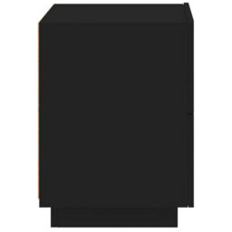 Berkfield Bedside Cabinets With Led Lights 2 Pcs Black Engineered Wood - thumbnail 9