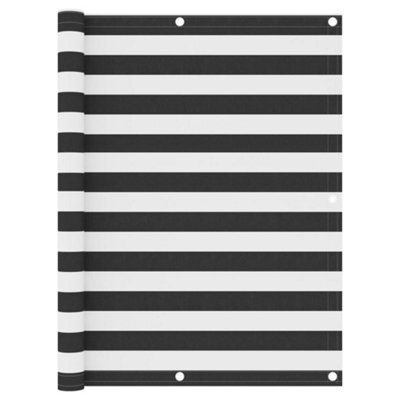 Berkfield Balcony Screen Anthracite And White 120X400 Cm Oxford Fabric - image 1