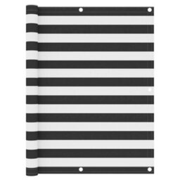 Berkfield Balcony Screen Anthracite And White 120X400 Cm Oxford Fabric - thumbnail 1