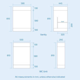 Nes Home Aric 1100mm White Gloss Vanity Unit Left Hand Basin Sink Furniture Cabinet - thumbnail 4