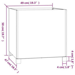 Berkfield Planter With Legs Rusty 49X47X50 Cm Corten Steel - thumbnail 8