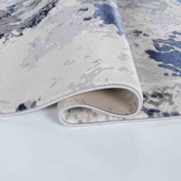 Solarius Modern Living Room Rug - Abstract Area Rugs Navy 200X290 Cm - thumbnail 2