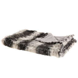 Beliani Blanket Taza Fabric 150 X 200 Cm Grey