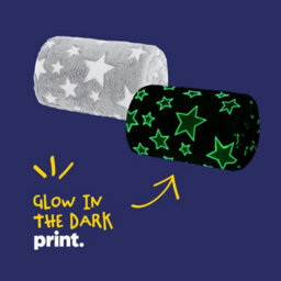 Wicked Gizmos Glow In The Dark Blanket Grey Soft Plush Fleece Throw With Luminous Star Print Cozy Lightweight And Machine Washable - thumbnail 8