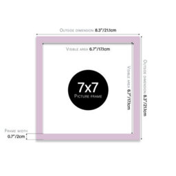 7X7 Lilac Picture Frame (17.8 X 17.8Cm) Poster, Photo, Artwork, Gallery Wall Or Print - thumbnail 3