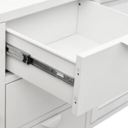 Berkfield Sideboard White 105X35X70 Cm Steel And Tempered Glass - thumbnail 9